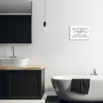 ” Prayer Changes Everything Funny Religious Bathroom Quote ” by Lux + Me Designs - Chic Decora