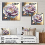 ” Purple Hue Single Flower I “ - Chic Decora