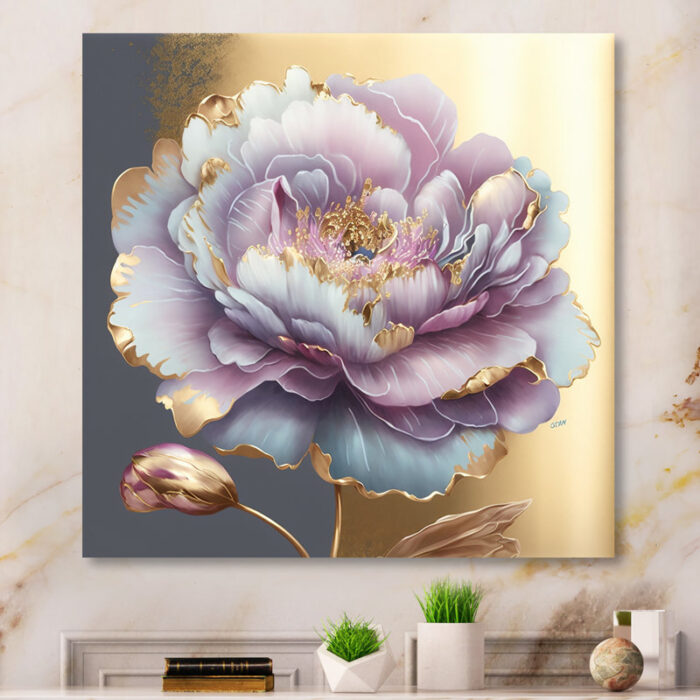 ” Purple Hue Single Flower I “ - Chic Decora