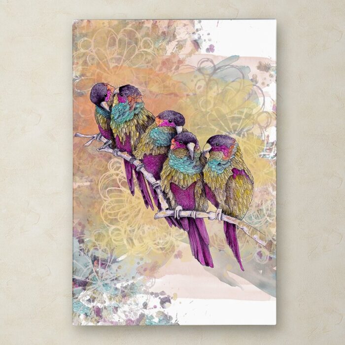 ” Purple Parrots ” by The Tangled Peacock - Chic Decora