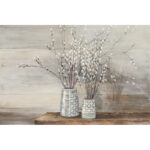 ” Pussy Willow Still Life With Designs ” by Julia Purinton Painting Print - Chic Decora