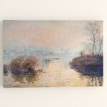 ” Rectangle Sunset On The Seine ” by Claude Monet - Chic Decora