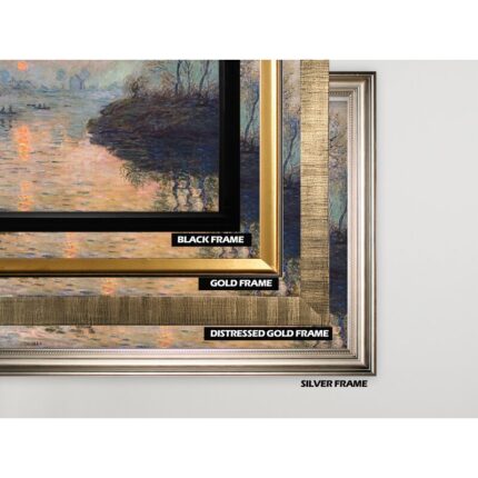 ” Rectangle Sunset On The Seine ” by Claude Monet - Chic Decora