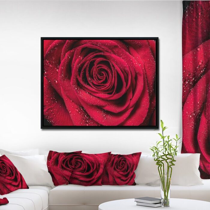 ” Red Rose Petals With Rain Droplets “ - Chic Decora