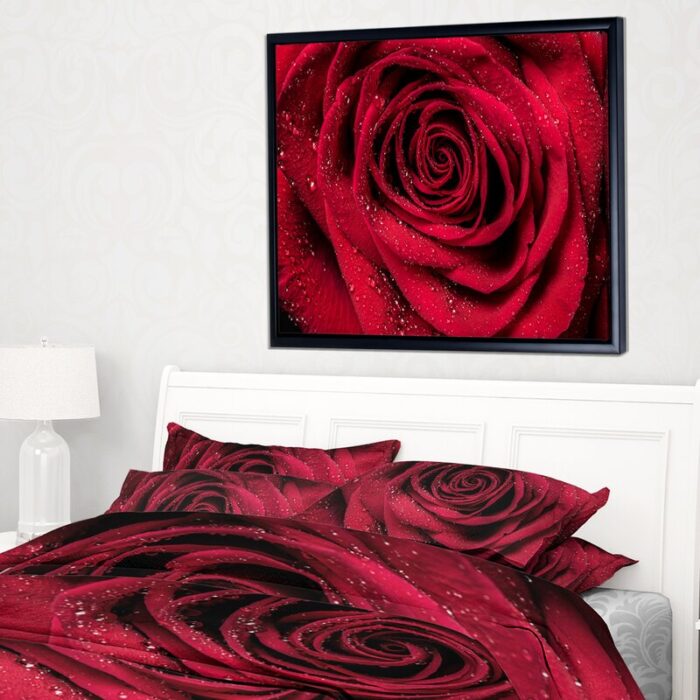 ” Red Rose Petals With Rain Droplets “ - Chic Decora