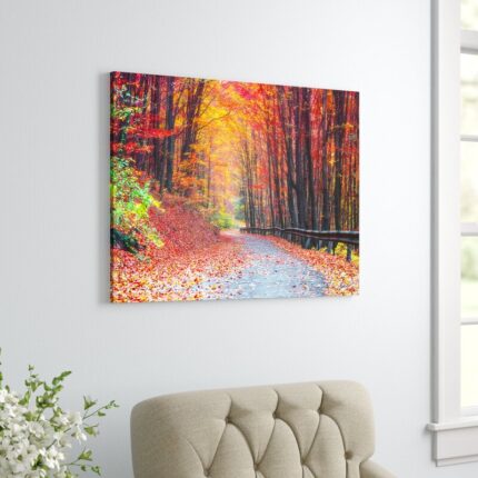 ” Road In Beautiful Autumn Forest “ - Chic Decora