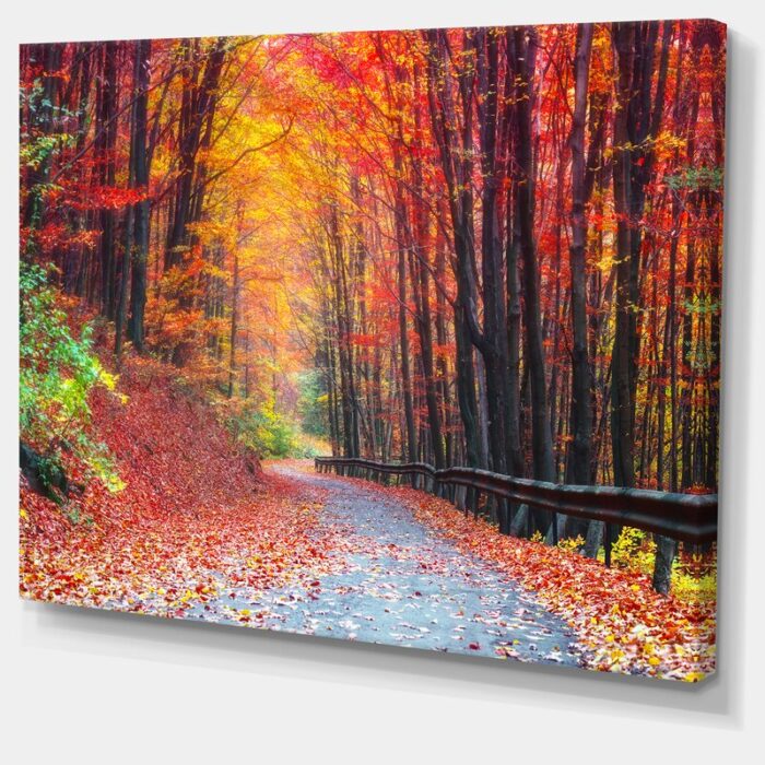 ” Road In Beautiful Autumn Forest “ - Chic Decora