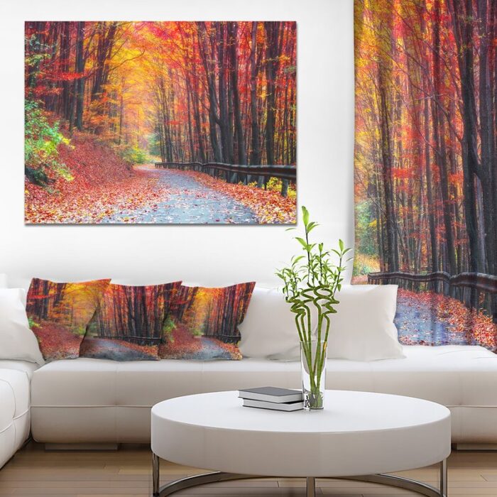 ” Road In Beautiful Autumn Forest “ - Chic Decora