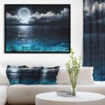 ” Romantic Full Moon Over Sea “ - Chic Decora