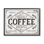 ” Rustic Fresh Brew Coffee Sign Autumn Charm ” by Jennifer Pugh - Chic Decora