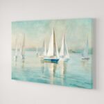 ” Sailboats At Sunrise ” by Danhui Nai - Chic Decora