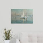 ” Sailboats At Sunrise ” by Danhui Nai - Chic Decora