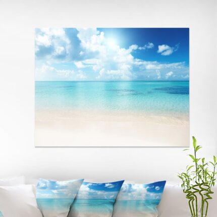 ” Sand Of Beach In Blue Caribbean Sea ” by Lakov - Chic Decora