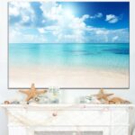 ” Sand Of Beach In Blue Caribbean Sea ” by Lakov - Chic Decora