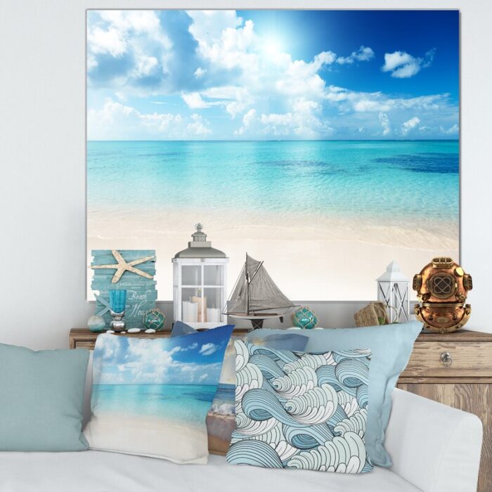 ” Sand Of Beach In Blue Caribbean Sea ” by Lakov - Chic Decora