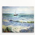 ” Seascape At Saintes Maries ” by Vincent Van Gogh Painting Print - Chic Decora