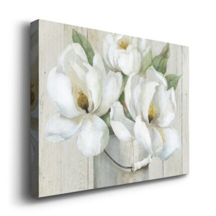 ” Shiplap Magnolias ” Painting Print - Chic Decora