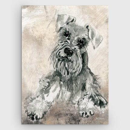 ” Sketchy Study Schnauzer ” by Carol Robinson - Chic Decora