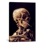 ” Skull With Cigarette 1885 ” by Vincent Van Gogh - Chic Decora