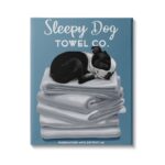 ” Sleepy Dog Towel Co. Adorable Boston Terrier Bathroom “ - Chic Decora