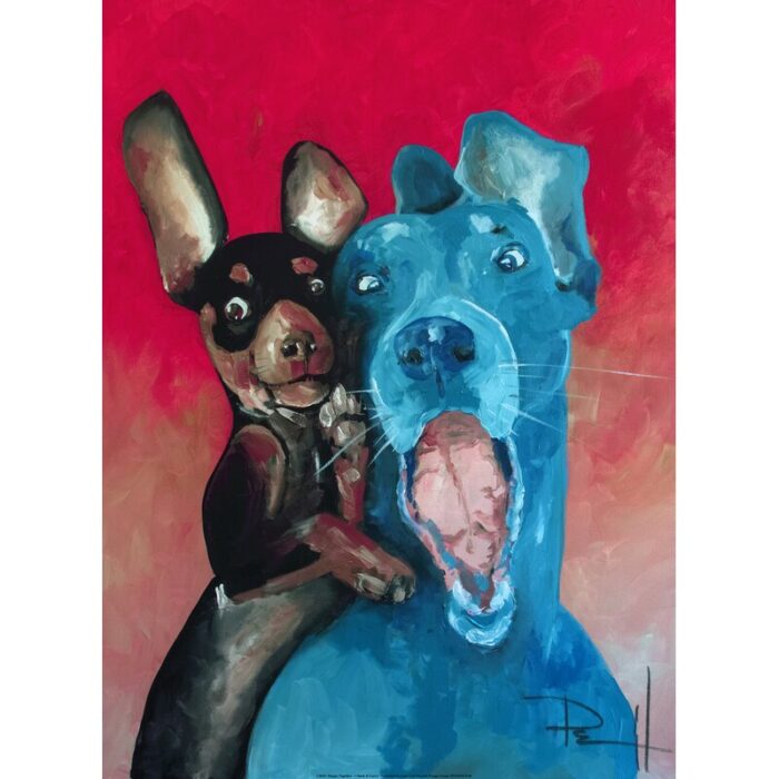 ” Smiling Dogs Happy Together – Chuck And Larry ” by Sean Parnell - Chic Decora