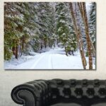 ” Snowy Road In The Forest “ - Chic Decora