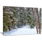 ” Snowy Road In The Forest “ - Chic Decora