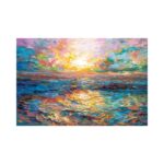 ” Sunset In Mykonos ” by Leon Devenice Painting Print - Chic Decora