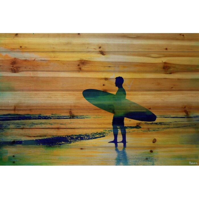 ” Surf At Dusk ” by Parvez Taj Painting Print - Chic Decora