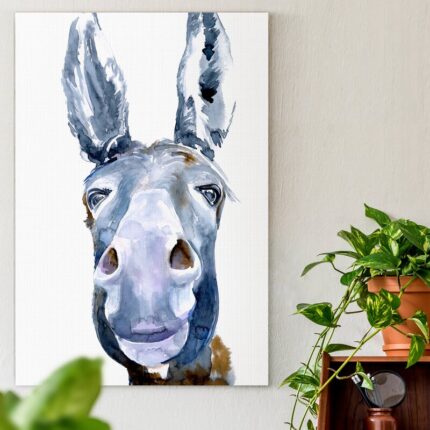 ” Sweet Donkey I ” Painting Print - Chic Decora