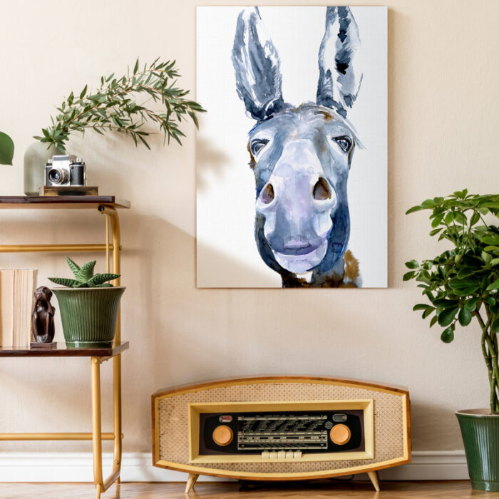 ” Sweet Donkey I ” Painting Print - Chic Decora