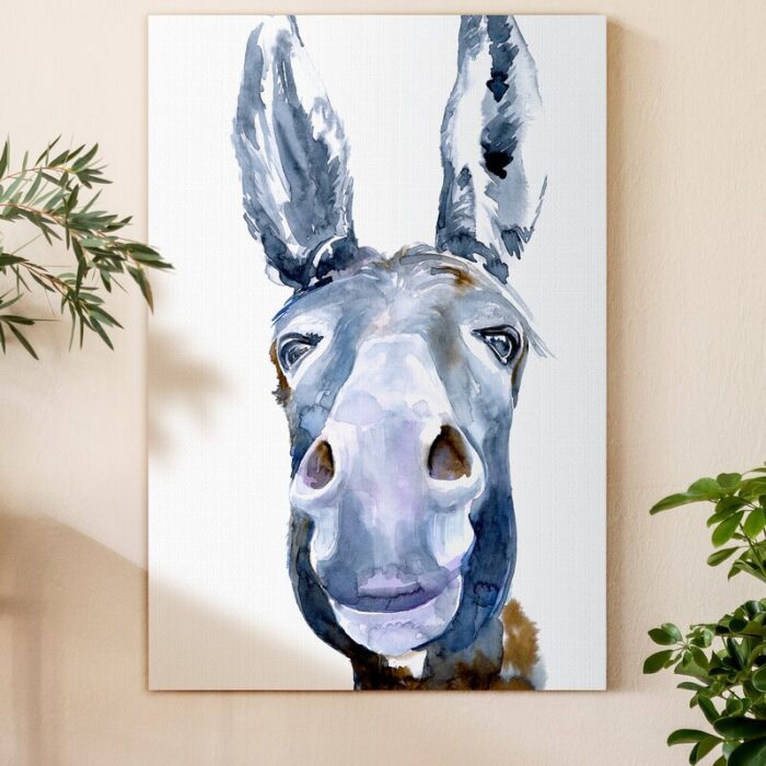 ” Sweet Donkey I ” Painting Print - Chic Decora