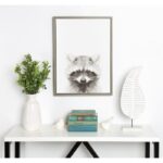 ” Sylvie Raccoon Black And White Portrait Gray ” by Simon Te Tai - Chic Decora