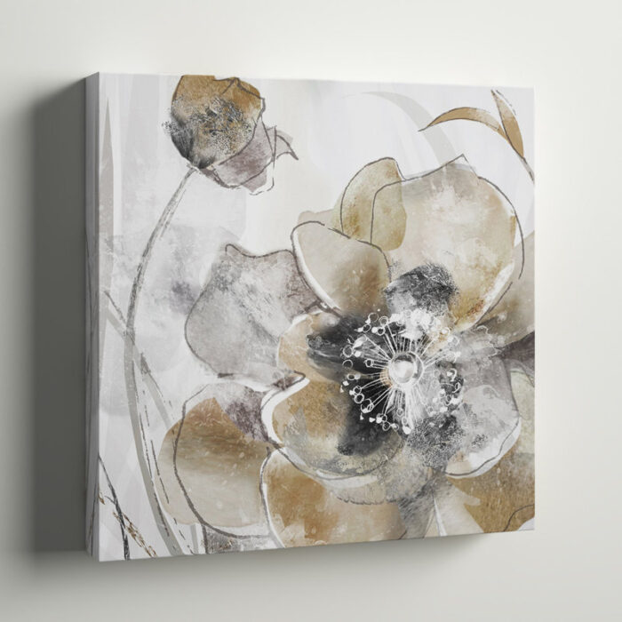 ” Taupe Spring Poppy I “ - Chic Decora