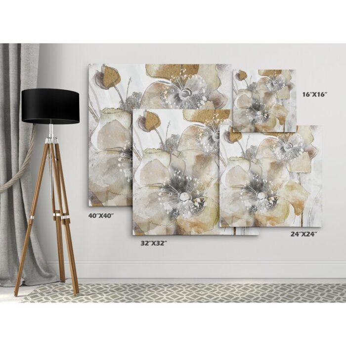 ” Taupe Spring Poppy II “ - Chic Decora