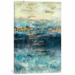 ” Teal & Gold Scape ” by Julian Spencer Painting Print - Chic Decora