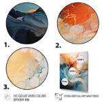 ” Teal Orange Bold Abstract Flow Collage II “ - Chic Decora