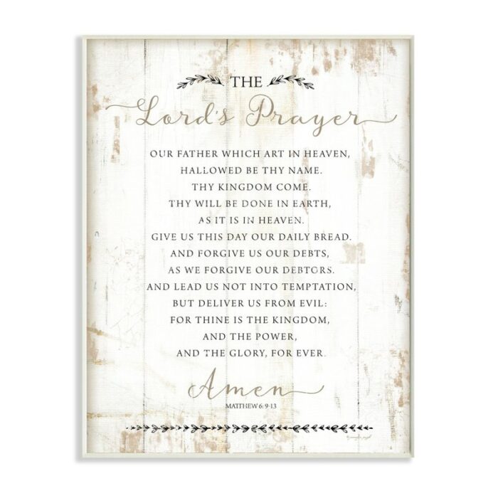 ” The Lords Prayer Our Father “ - Chic Decora