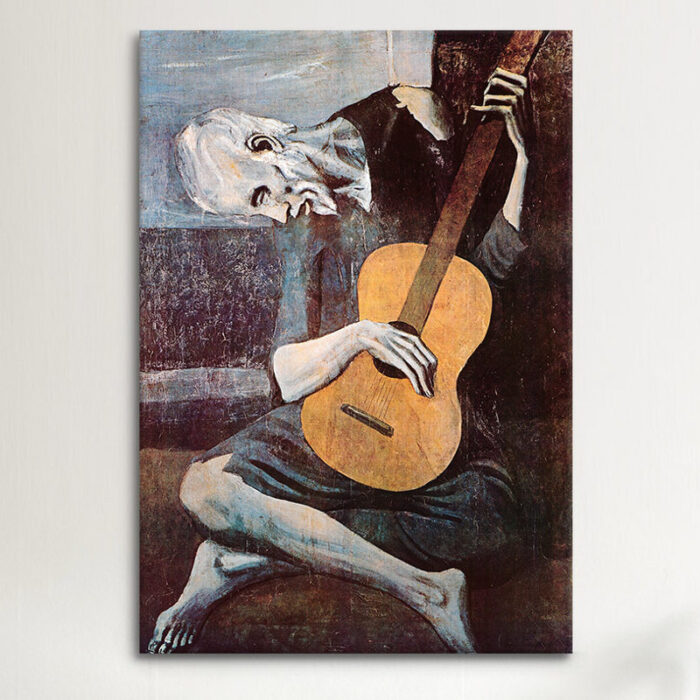 ” The Old Guitarist ” by Pablo Picasso Painting Print - Chic Decora