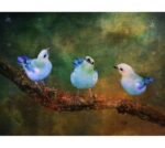 ” Three Little Blue Birds ” by Lois Bryan - Chic Decora