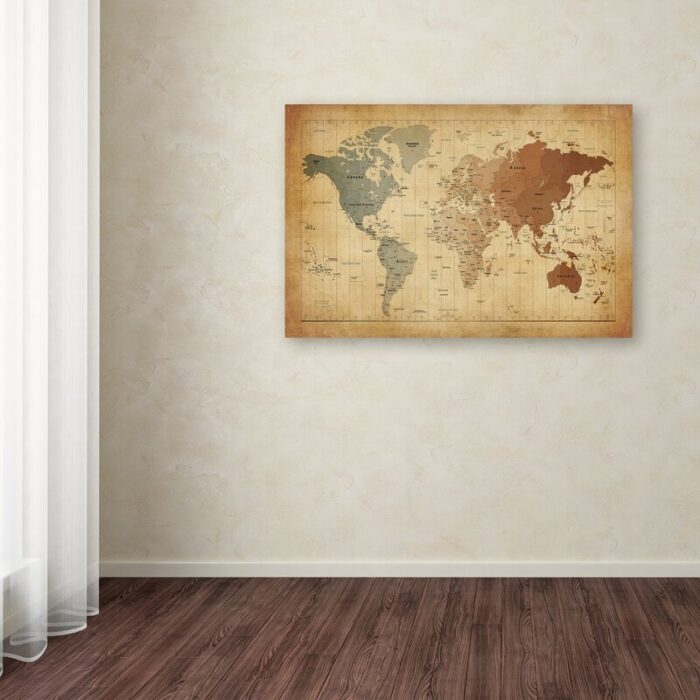 ” Time Zones Map Of The World ” by Michael Tompsett - Chic Decora