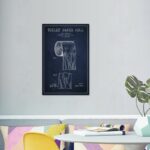 ” Toilet Paper Navy Blue Patent Blueprint ” by Aged Pixel - Chic Decora