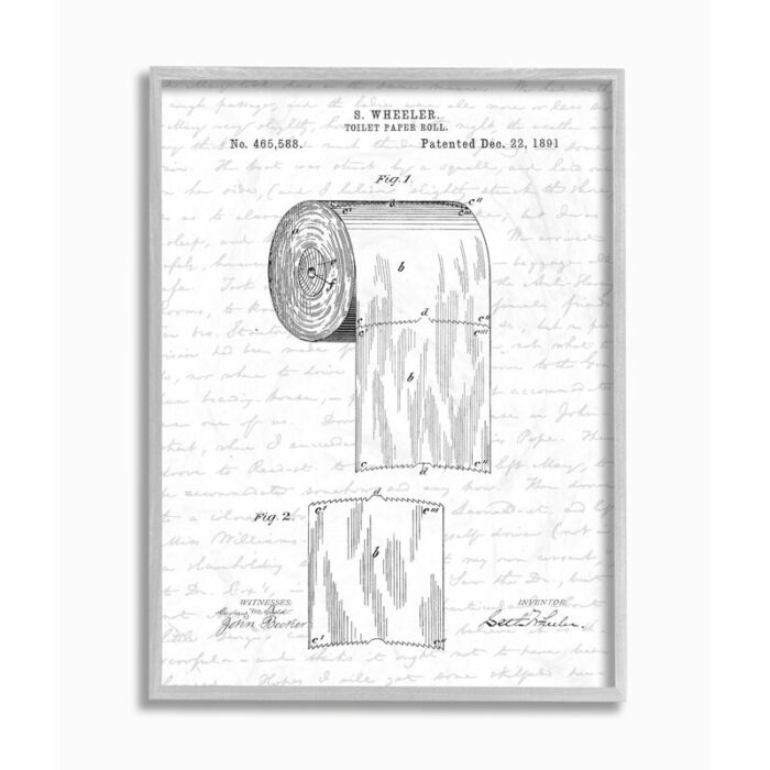 ” Toilet Paper Roll Patent Black And White Bathroom Design “ - Chic Decora