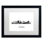 ” Topeka Kansas Skyline WB-BW ” by Marlene Watson - Chic Decora