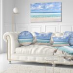 ” Tranquil Beach Under White Clouds “ - Chic Decora