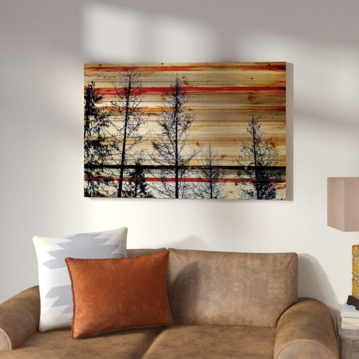 ” Trees Against Red Sky ” by Parvez Taj - Chic Decora