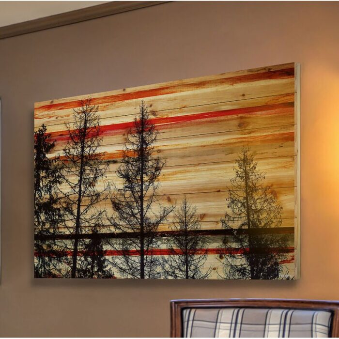 ” Trees Against Red Sky ” by Parvez Taj - Chic Decora