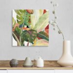 ” Tropical Lush Garden Square I ” by Marie Elaine Cusson Painting Print - Chic Decora