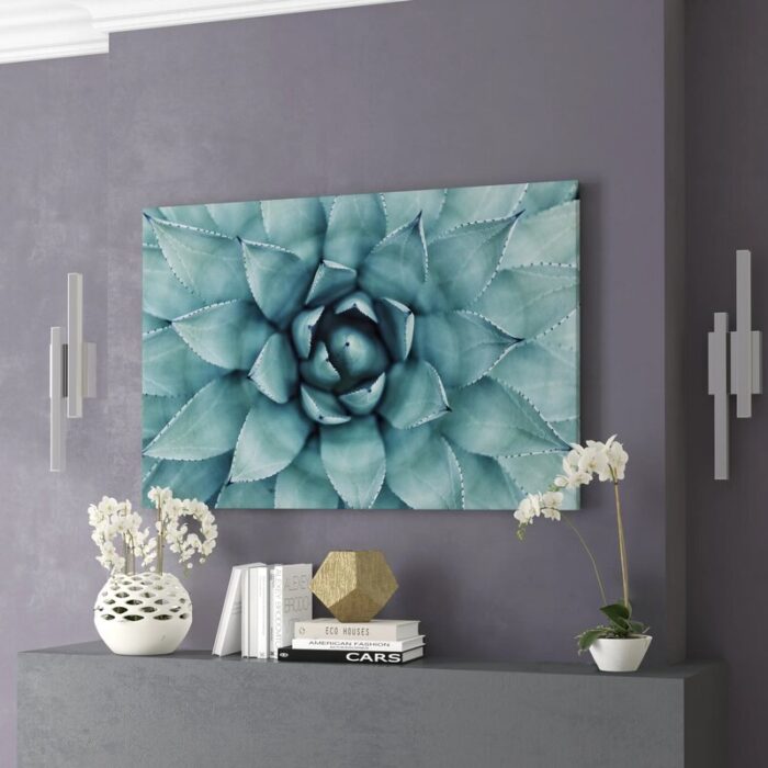 ” Turquoise Succulent “ - Chic Decora