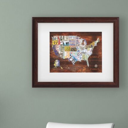 ” USA License Plate Map ” by Masters Fine Art - Chic Decora